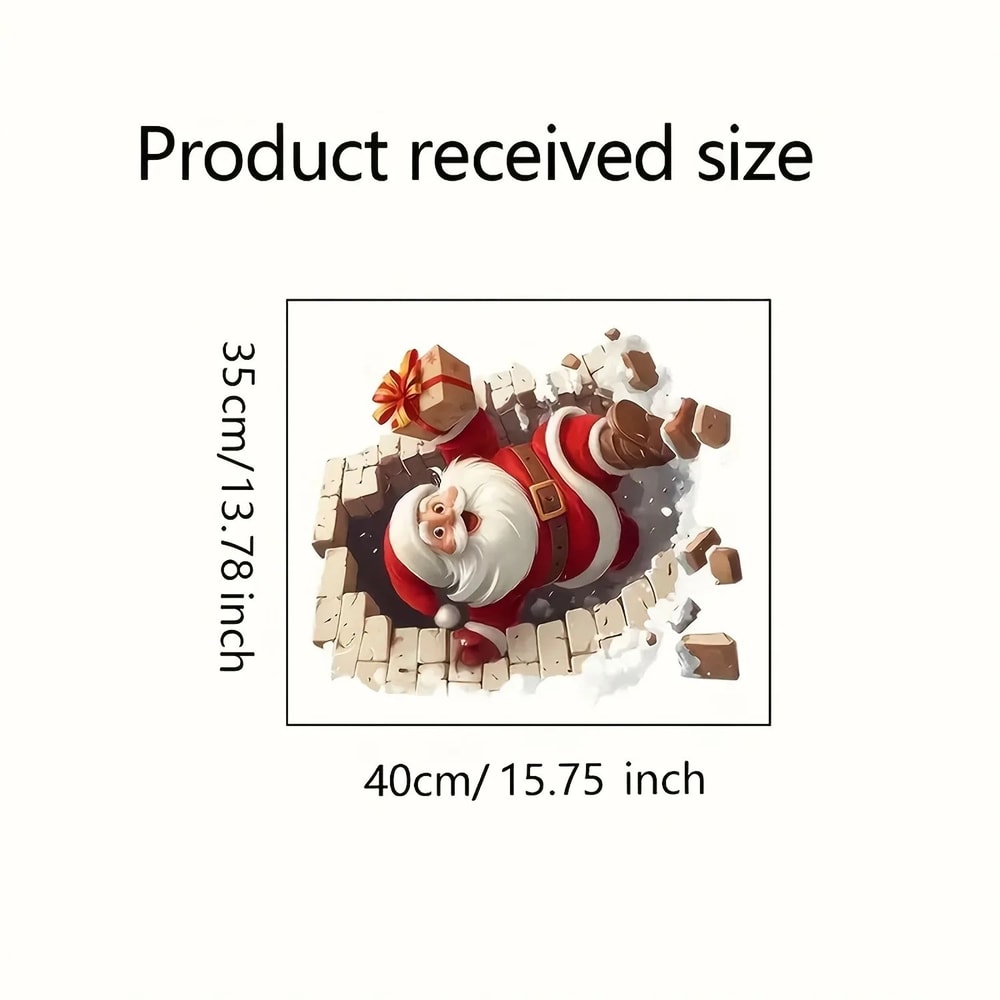 Santa Claus Removable Wall Decal EasytoInstall Christmas Sticker For Living Room Holiday Home Dec 2