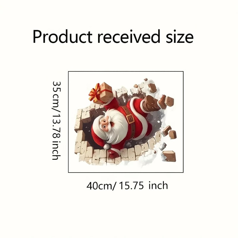 Santa Claus Removable Wall Decal EasytoInstall Christmas Sticker For Living Room Holiday Home Dec 2