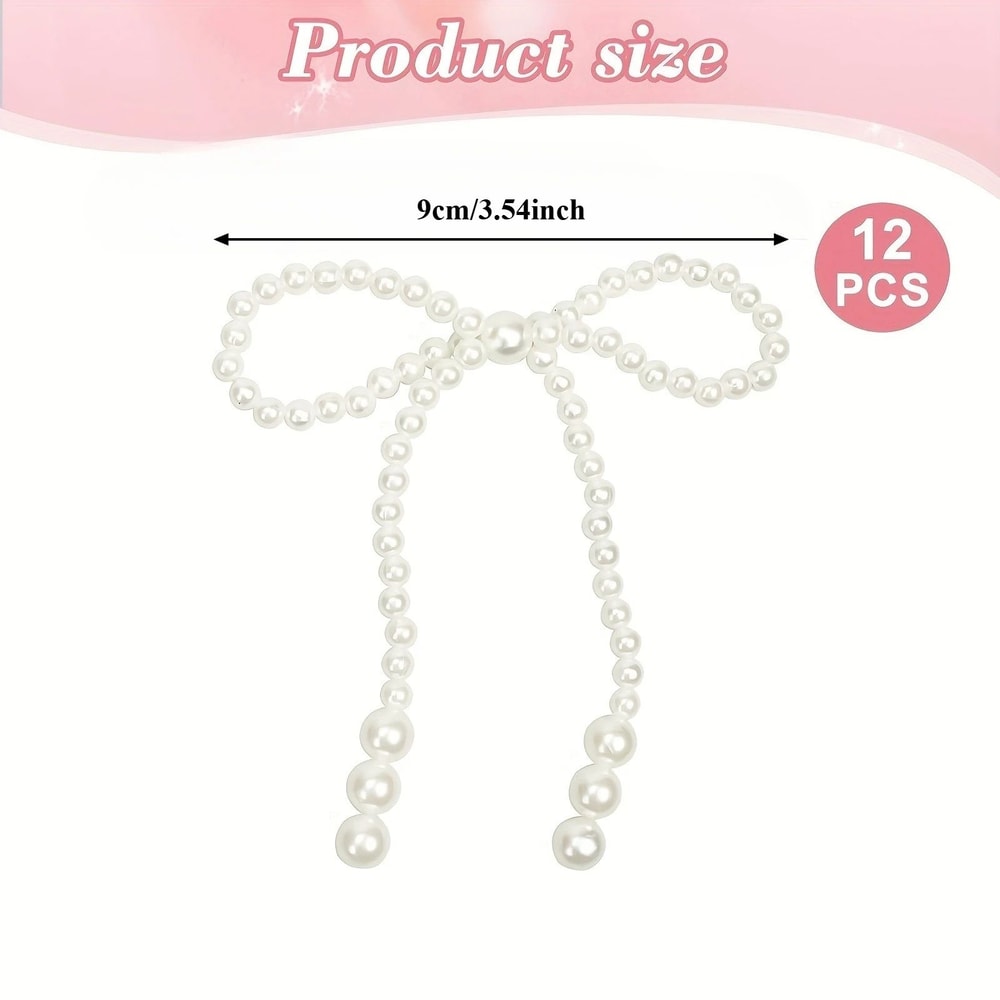 12Piece Elegant Christmas Tree Bow Set Twist Tie Bows For Wreaths Gift Wrapping Holiday Decoratio 7