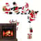 2D Wooden Christmas Door Frame Decorations Santa Snowman Reindeer Hanging Holiday Ornaments 5