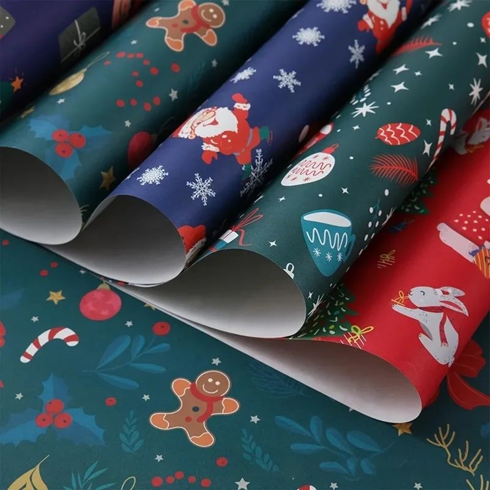 ExtraLong Christmas Wrapping Paper Sheets 70 49 Cm Gift Wrap Sets For Holiday Gifts Party Decorat 5