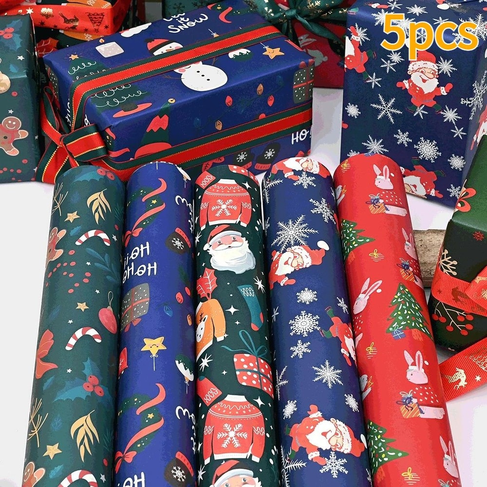ExtraLong Christmas Wrapping Paper Sheets 70 49 Cm Gift Wrap Sets For Holiday Gifts Party Decorat 18