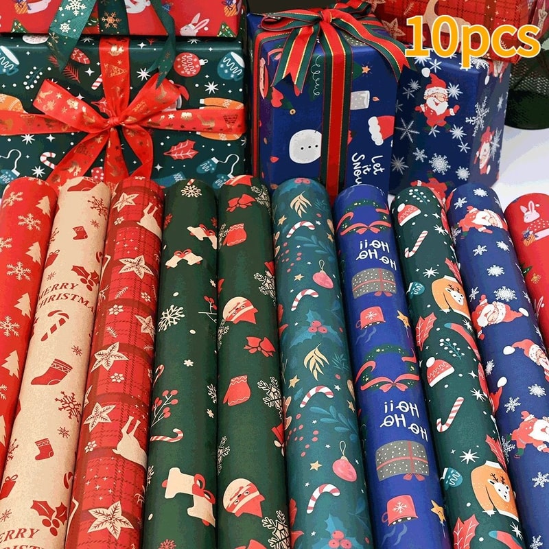 ExtraLong Christmas Wrapping Paper Sheets 70 49 Cm Gift Wrap Sets For Holiday Gifts Party Decorat 19