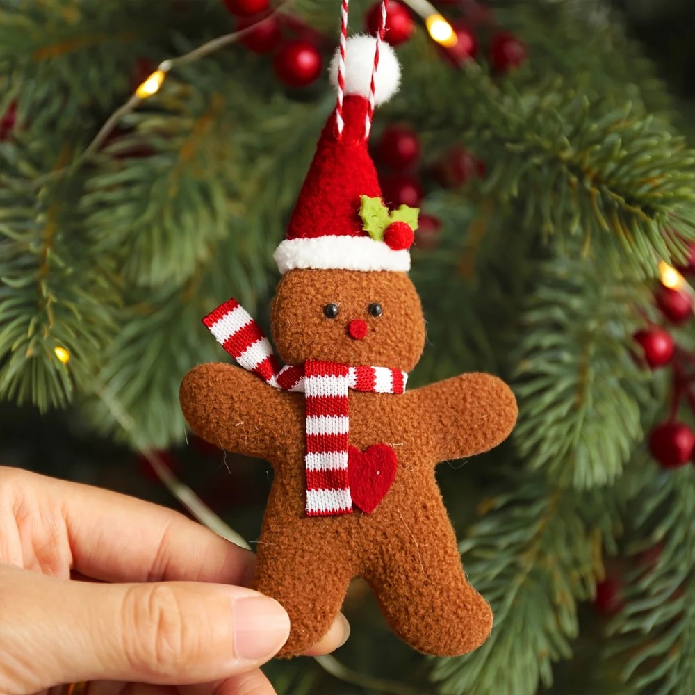 3Piece Christmas Gingerbread Man Hanging Ornaments Festive Tree Pendants For Holiday Decor New Ye 1