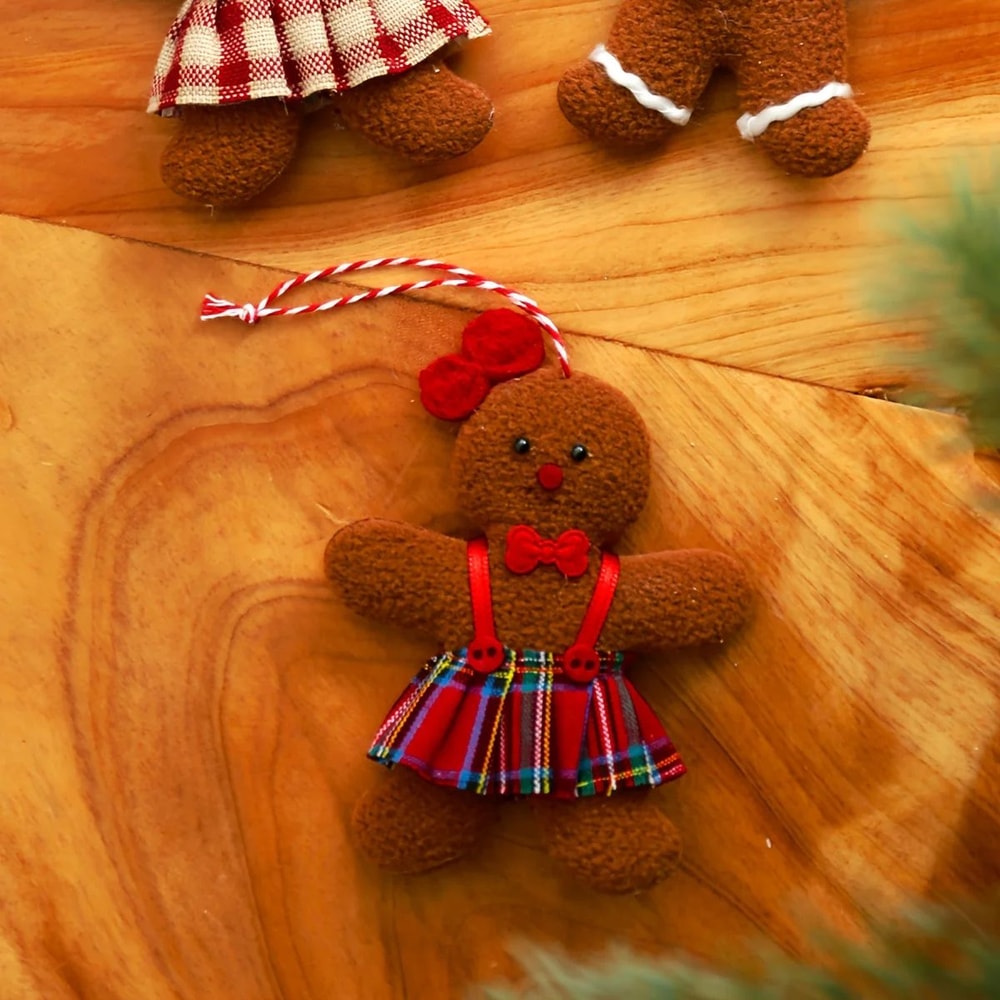 3Piece Christmas Gingerbread Man Hanging Ornaments Festive Tree Pendants For Holiday Decor New Ye 4