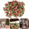 10Piece Christmas Ribbon Bows With Bells Mini Red Green Ornaments For Gift Boxes Trees Wedding D 1