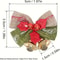 10Piece Christmas Ribbon Bows With Bells Mini Red Green Ornaments For Gift Boxes Trees Wedding D 2