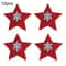 12Piece Christmas Star Placemat Set Snowflake Knife Fork Holders For Holiday Table Decorations P 11