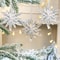 White Snowflake Christmas Decoration Pendants 15 Or 30 Transparent Crystal Snowflake Ornaments For 3