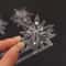 White Snowflake Christmas Decoration Pendants 15 Or 30 Transparent Crystal Snowflake Ornaments For 6