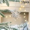 White Snowflake Christmas Decoration Pendants 15 Or 30 Transparent Crystal Snowflake Ornaments For 9