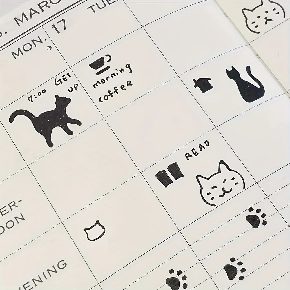 ThreeinOne Cat Lover Template Ruler Cute Cat Stencil Bookmark DoubleSided Measuring Ruler With 20 3