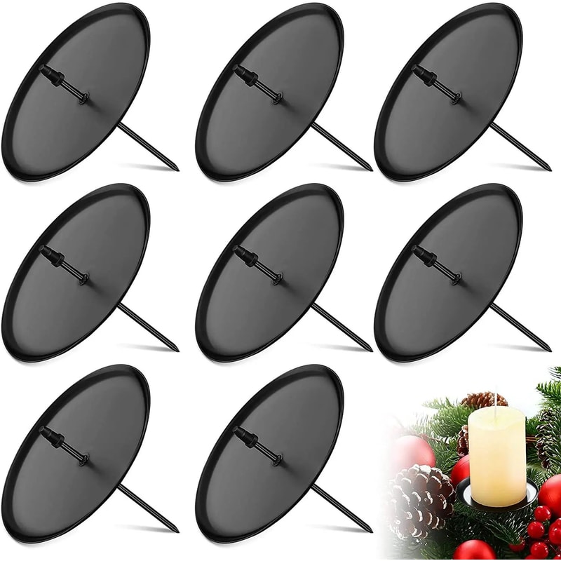 Metal Cone Candle Holders 6 Or 12pcs Advent Calendar Christmas Wreath Candle Bases Made From Dura 0
