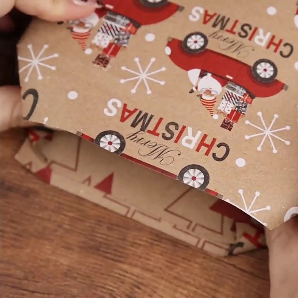 Festive Santa Merry Christmas Wrapping Paper Roll Vintage Craft Paper For Gift Wrapping Holiday P 5