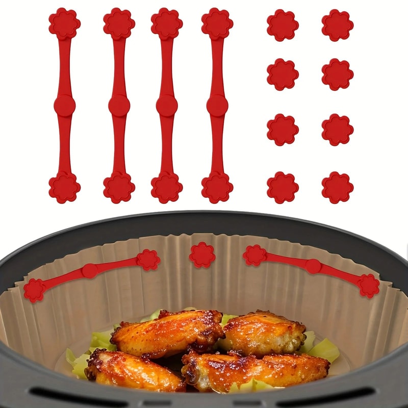 Silicone Air Fryer Handle Magnets 2 Sets Small Flower Design Safety Fix For RedHandle Air Fryers S 0