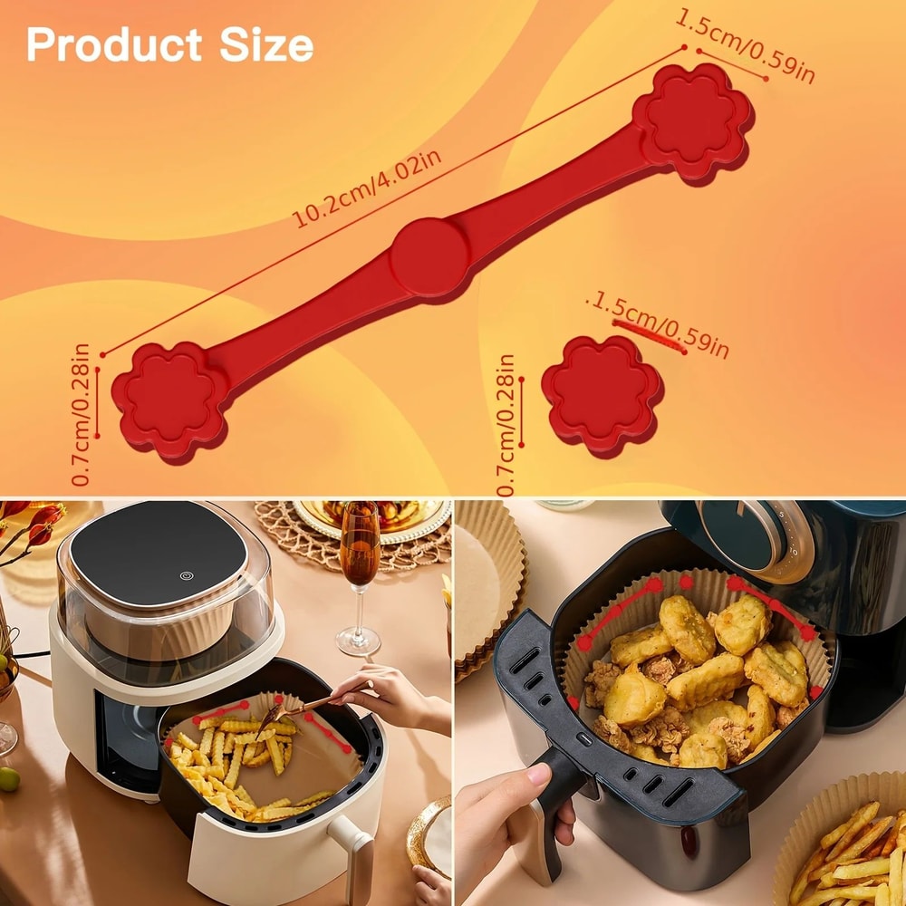 Silicone Air Fryer Handle Magnets 2 Sets Small Flower Design Safety Fix For RedHandle Air Fryers S 2