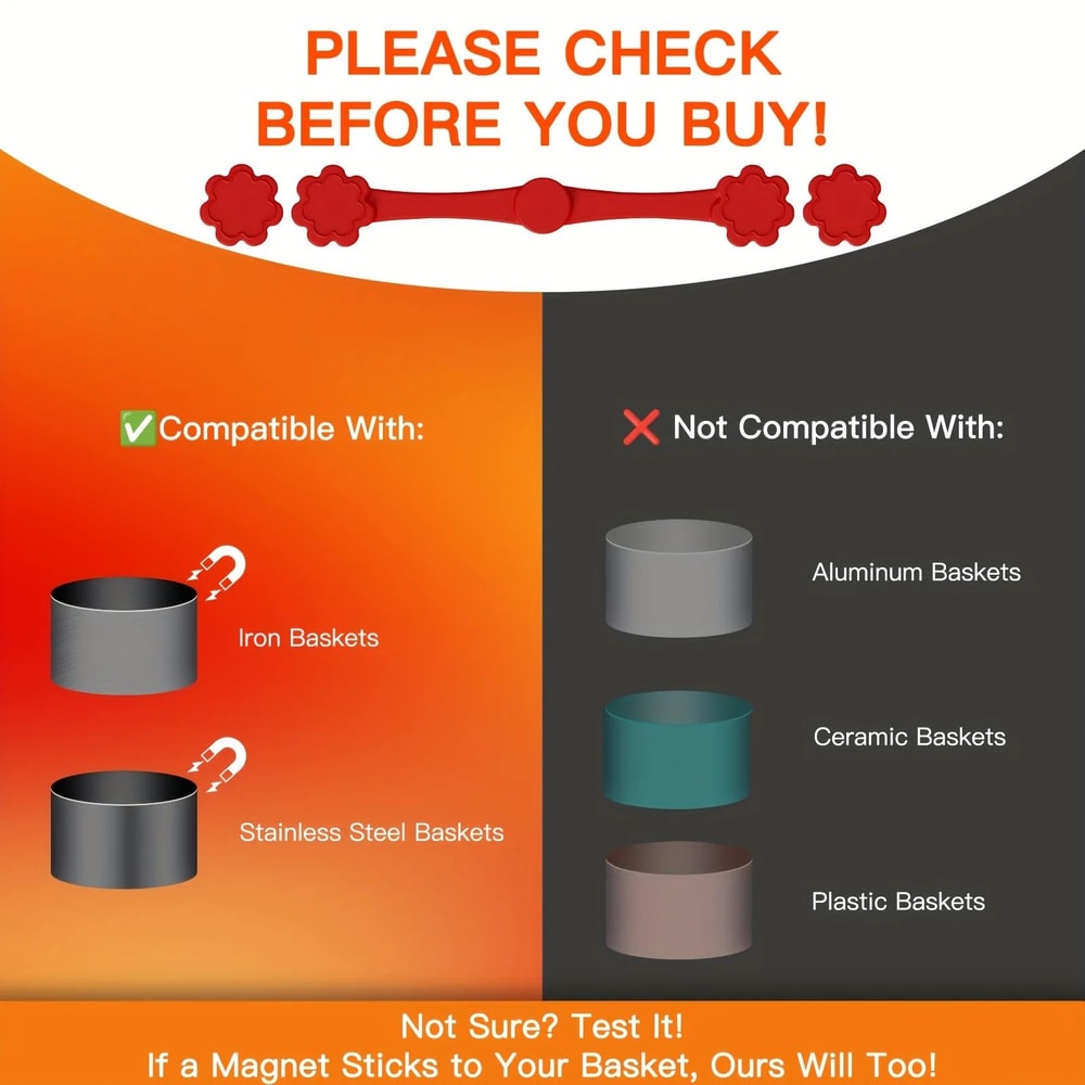 Silicone Air Fryer Handle Magnets 2 Sets Small Flower Design Safety Fix For RedHandle Air Fryers S 6