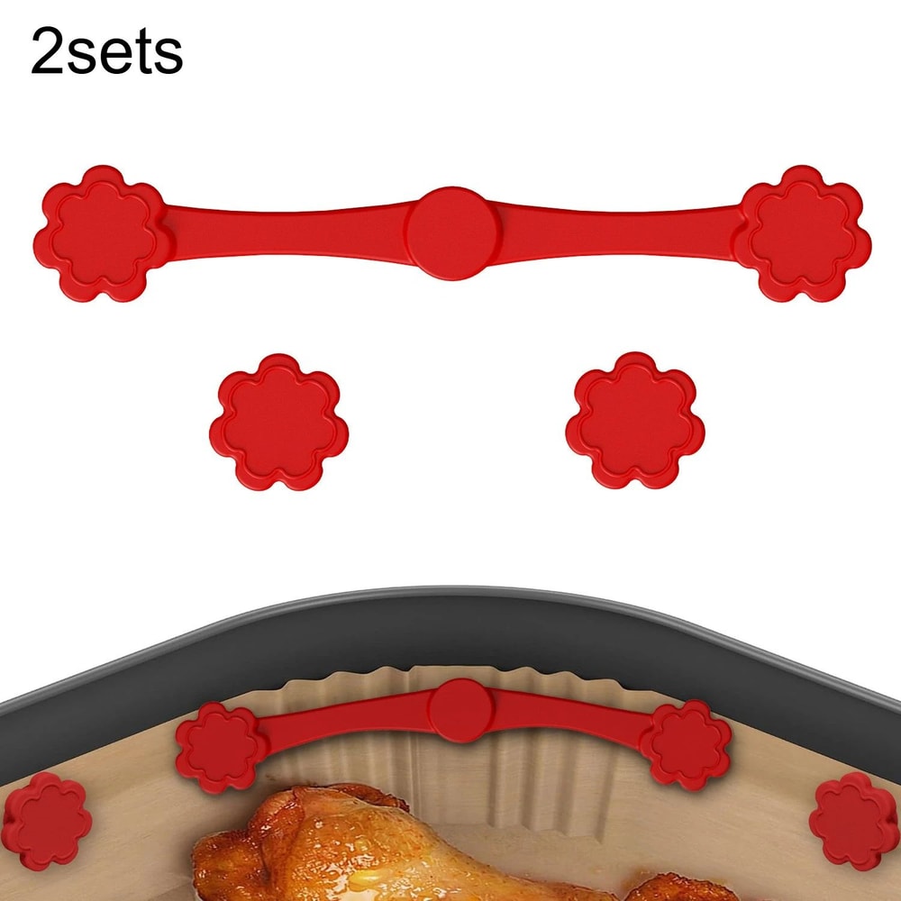 Silicone Air Fryer Handle Magnets 2 Sets Small Flower Design Safety Fix For RedHandle Air Fryers S 8