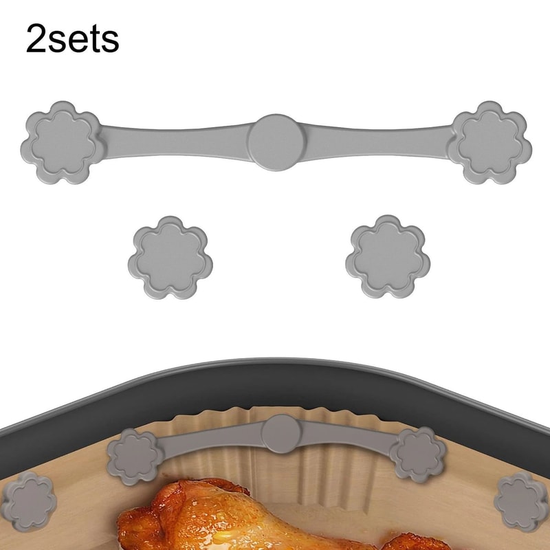 Silicone Air Fryer Handle Magnets 2 Sets Small Flower Design Safety Fix For RedHandle Air Fryers S 10