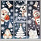 Festive DoubleSided Christmas Window Clings 9 Sheets Reusable PVC Stickers With Santa Snowman Hol 0