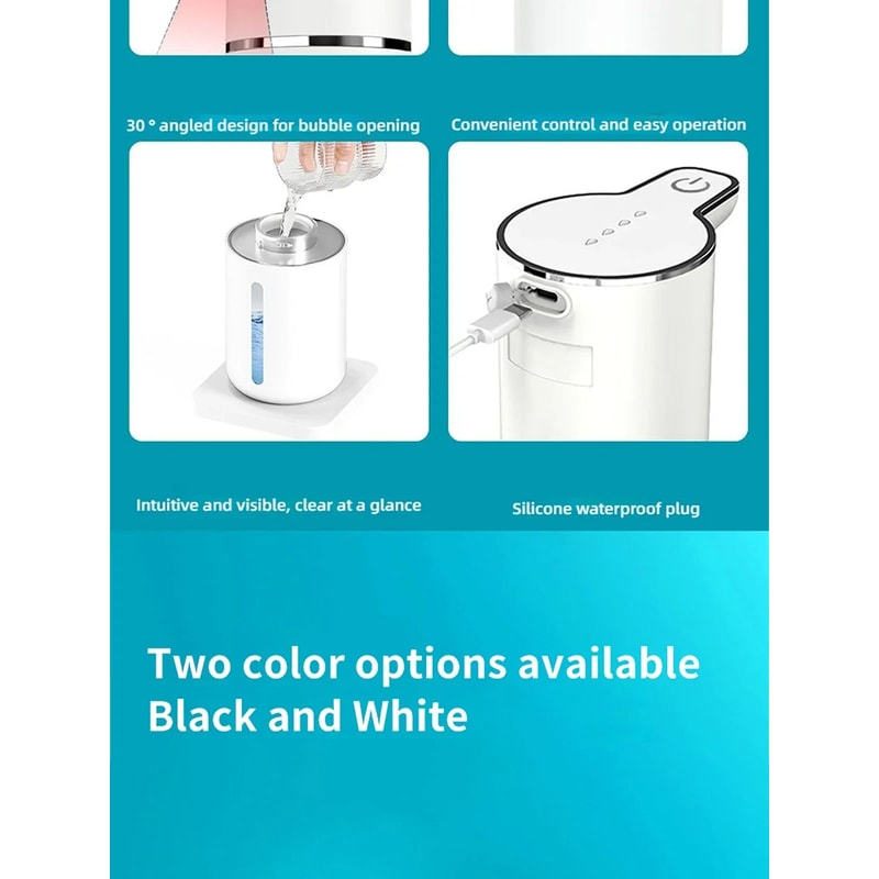 Automatic Touchless Foaming Soap Dispenser 350ml USB Rechargeable Electric Dispenser With 4Level A 12