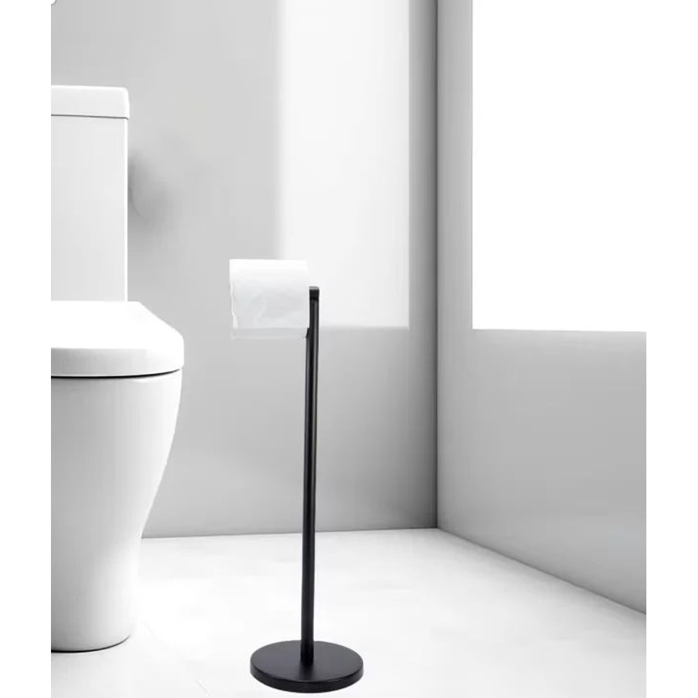 Stainless Steel FloorMounted Paper Towel Toilet Paper Holder Single Pole Bathroom Kitchen Standi 13