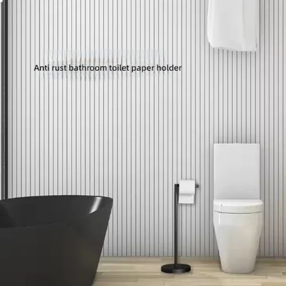 Stainless Steel FloorMounted Paper Towel Toilet Paper Holder Single Pole Bathroom Kitchen Standi 7