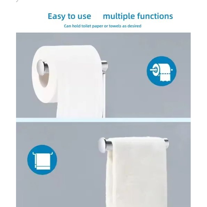 Stainless Steel FloorMounted Paper Towel Toilet Paper Holder Single Pole Bathroom Kitchen Standi 8