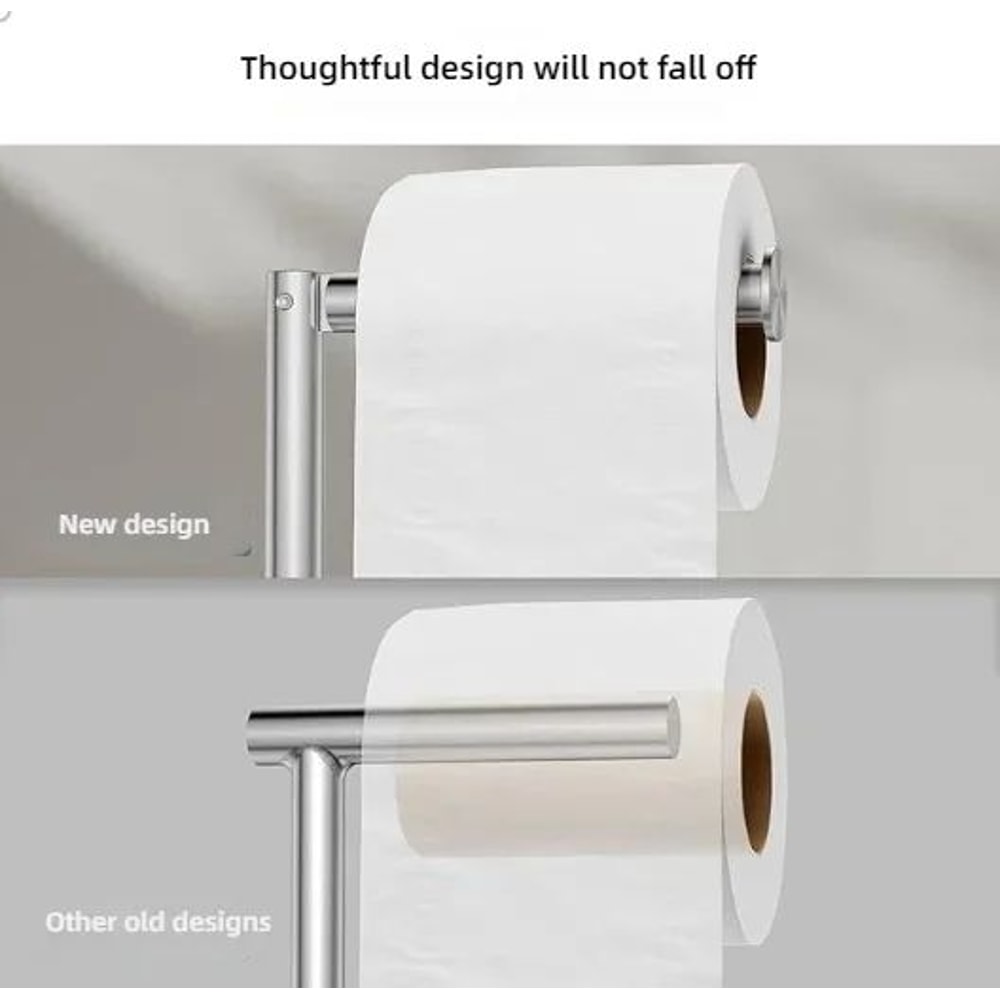 Stainless Steel FloorMounted Paper Towel Toilet Paper Holder Single Pole Bathroom Kitchen Standi 9