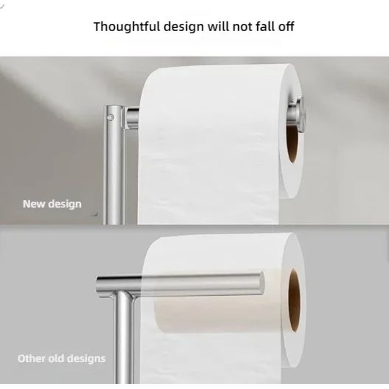 Stainless Steel FloorMounted Paper Towel Toilet Paper Holder Single Pole Bathroom Kitchen Standi 9