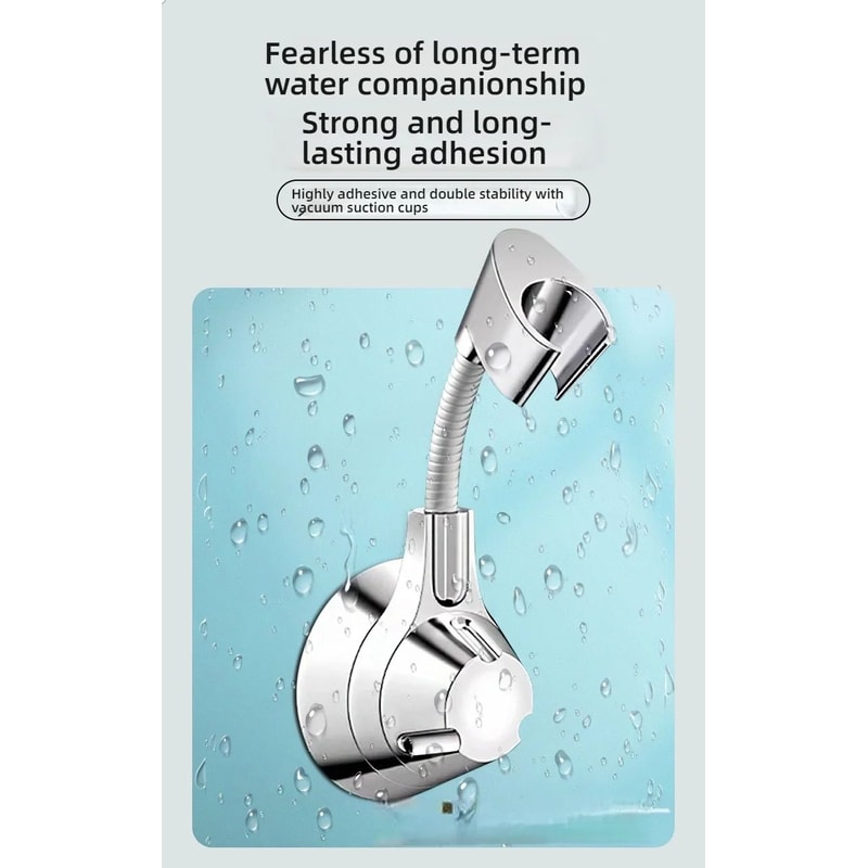 Adjustable Suction Cup Shower Head Holder PunchFree Handheld Shower Bracket With MultiAngle Rotati 12
