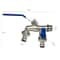 2in1 Double Valve Outdoor Garden Faucet AntiFreeze Water Tap With Dual Outlets For Garden Hoses Pa 13