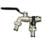 2in1 Double Valve Outdoor Garden Faucet AntiFreeze Water Tap With Dual Outlets For Garden Hoses Pa 14