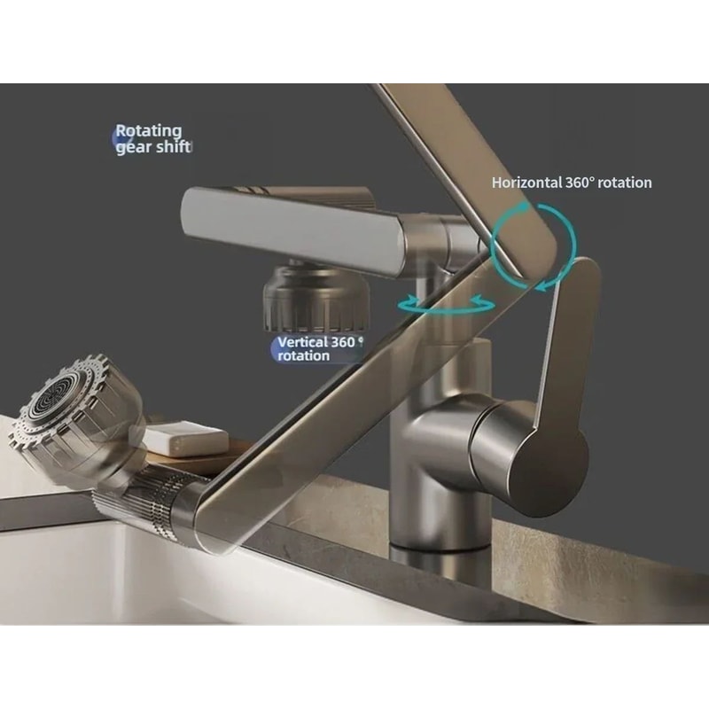 1080 Rotating Basin Faucet Hot Cold Multi Function Booster Faucet For Bathroom Kitchen With Unive 9