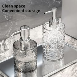luxurious refillable abs soap dispenser bottle – press pump container for hand soap, dish soap & bathroom countertops