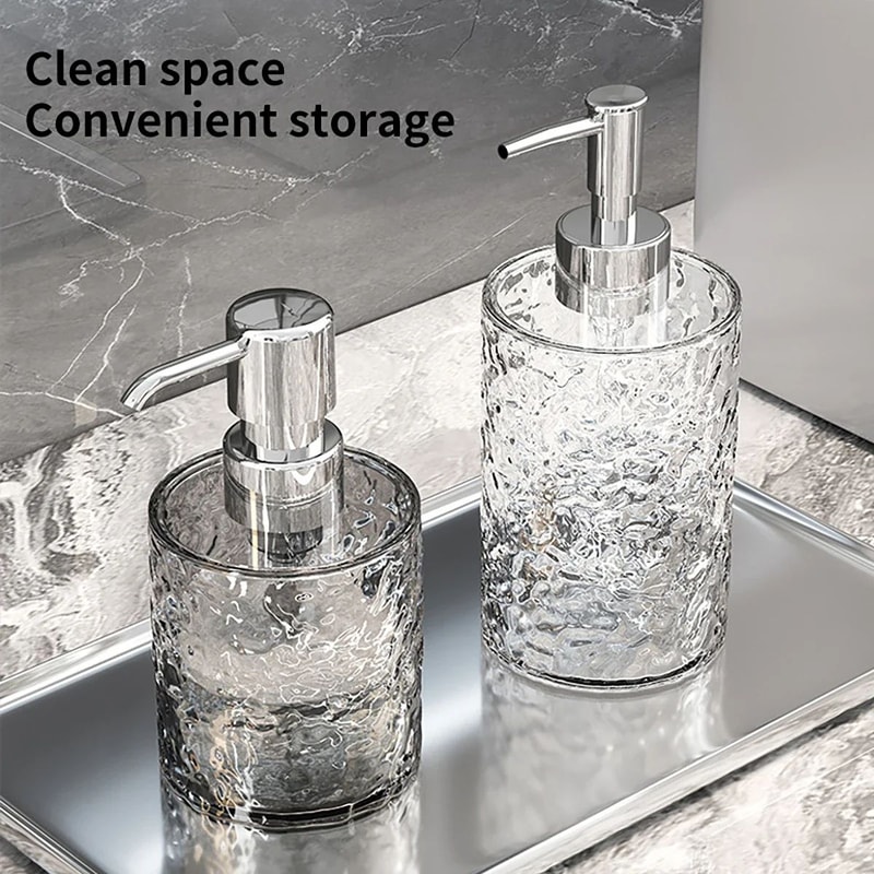 Luxurious Refillable ABS Soap Dispenser Bottle Press Pump Container For Hand Soap Dish Soap Bathr 0