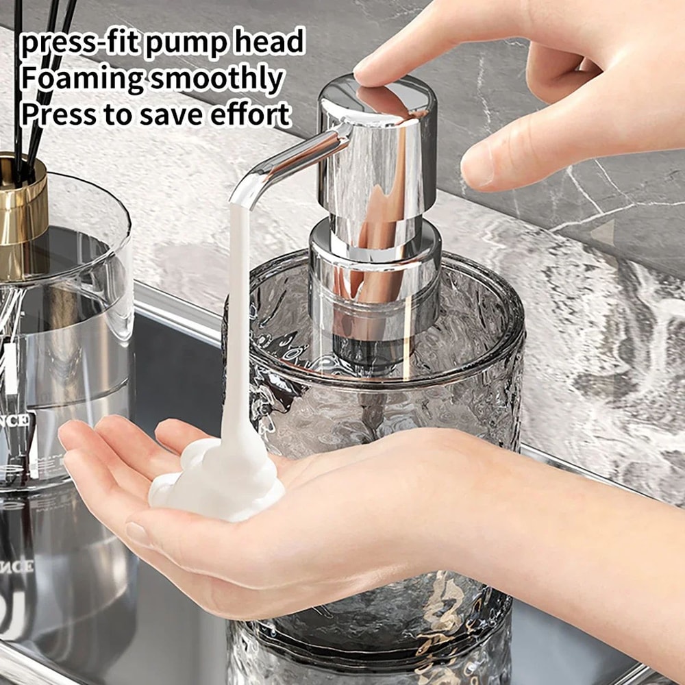 Luxurious Refillable ABS Soap Dispenser Bottle Press Pump Container For Hand Soap Dish Soap Bathr 1
