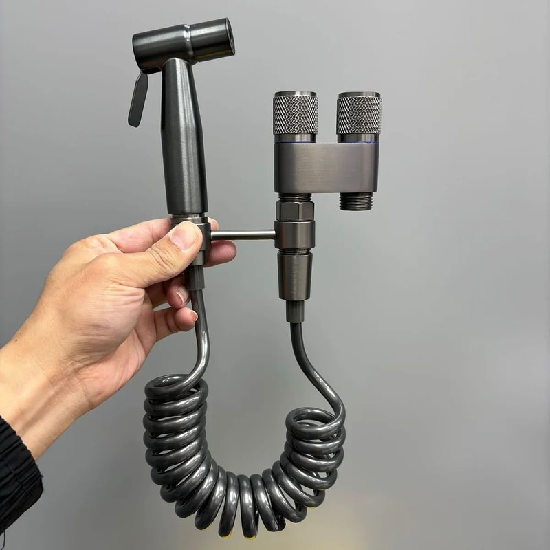 Stainless Steel Handheld Bidet Sprayer Set SelfCleaning Toilet Spray Head With NoPunch Installatio 3