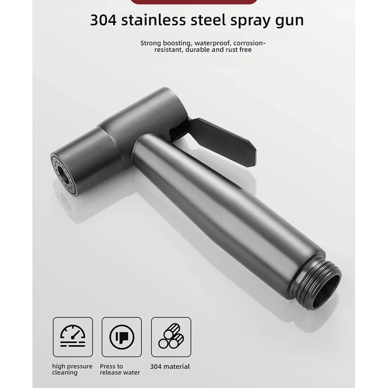 Stainless Steel Handheld Bidet Sprayer Set SelfCleaning Toilet Spray Head With NoPunch Installatio 11