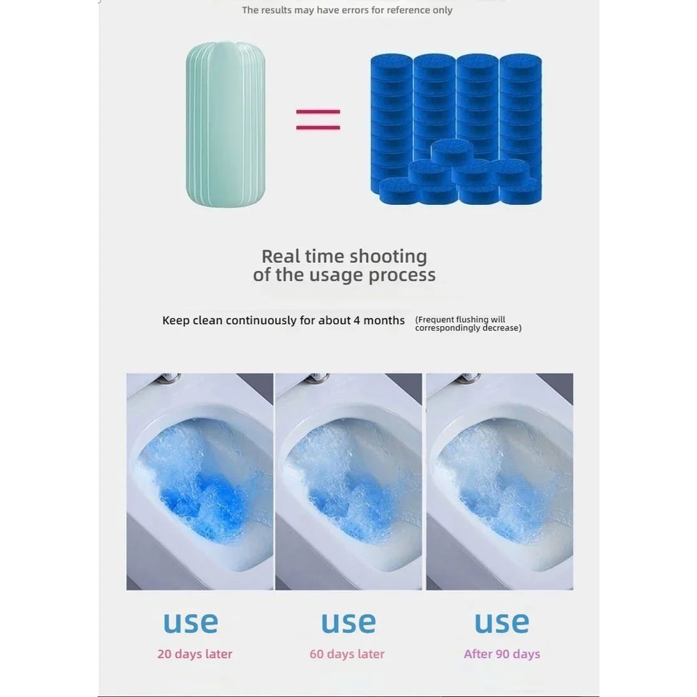 Deep Pipeline Toilet Cleaner LongLasting Stain Prevention Tablets For Home Bathroom Maintenance 12 8