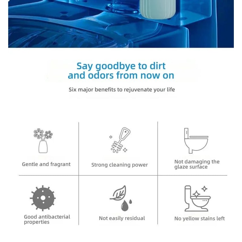 Deep Pipeline Toilet Cleaner LongLasting Stain Prevention Tablets For Home Bathroom Maintenance 12 10