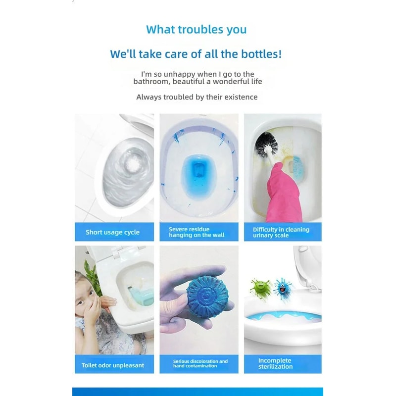 Deep Pipeline Toilet Cleaner LongLasting Stain Prevention Tablets For Home Bathroom Maintenance 12 13