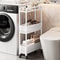 Slim Gap Storage Rack Movable FloorStanding Narrow Cart For Kitchen Bathroom Living Room Organiza 1