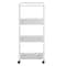 Slim Gap Storage Rack Movable FloorStanding Narrow Cart For Kitchen Bathroom Living Room Organiza 4
