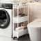 Slim Gap Storage Rack Movable FloorStanding Narrow Cart For Kitchen Bathroom Living Room Organiza 7