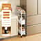 Slim Gap Storage Rack Movable FloorStanding Narrow Cart For Kitchen Bathroom Living Room Organiza 14