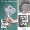 Adjustable 3Mode HighPressure Shower Head Rainfall Massage Mixed Spray Showerhead With Large Flow 3
