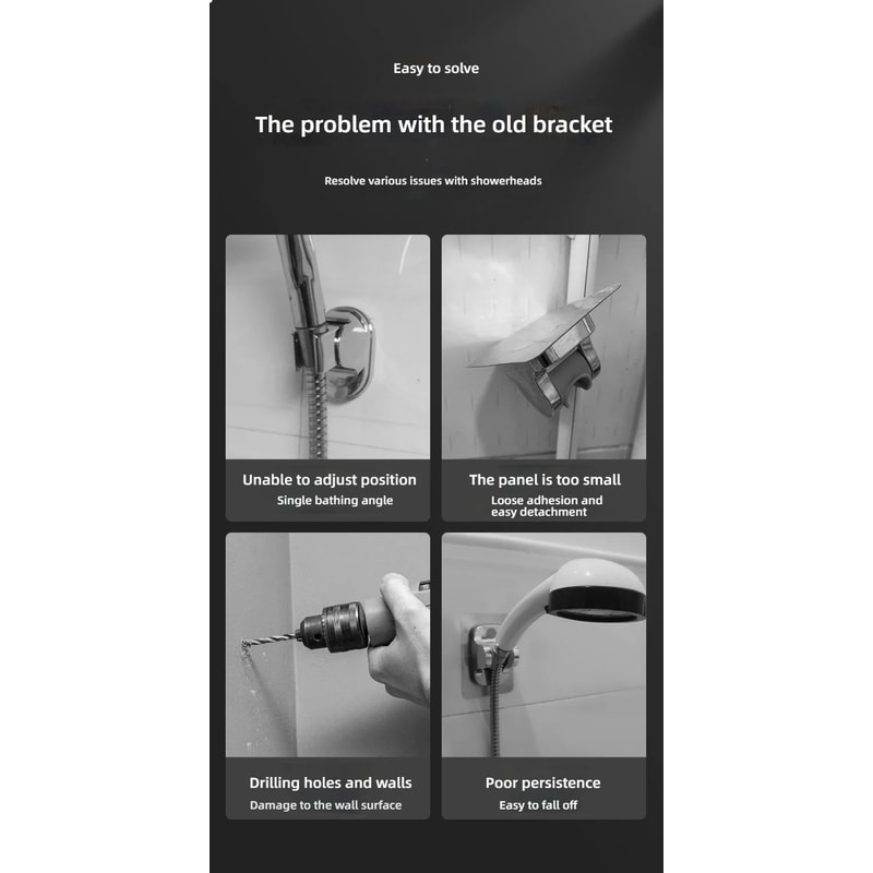 Adjustable 3Mode HighPressure Shower Head Rainfall Massage Mixed Spray Showerhead With Large Flow 8