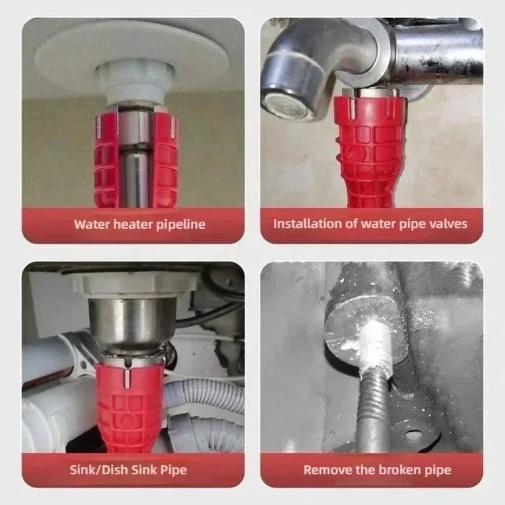 8in1 MultiFunctional Sink Faucet Wrench Universal LargeOpen Plumbing Tool For Bathroom Household 3