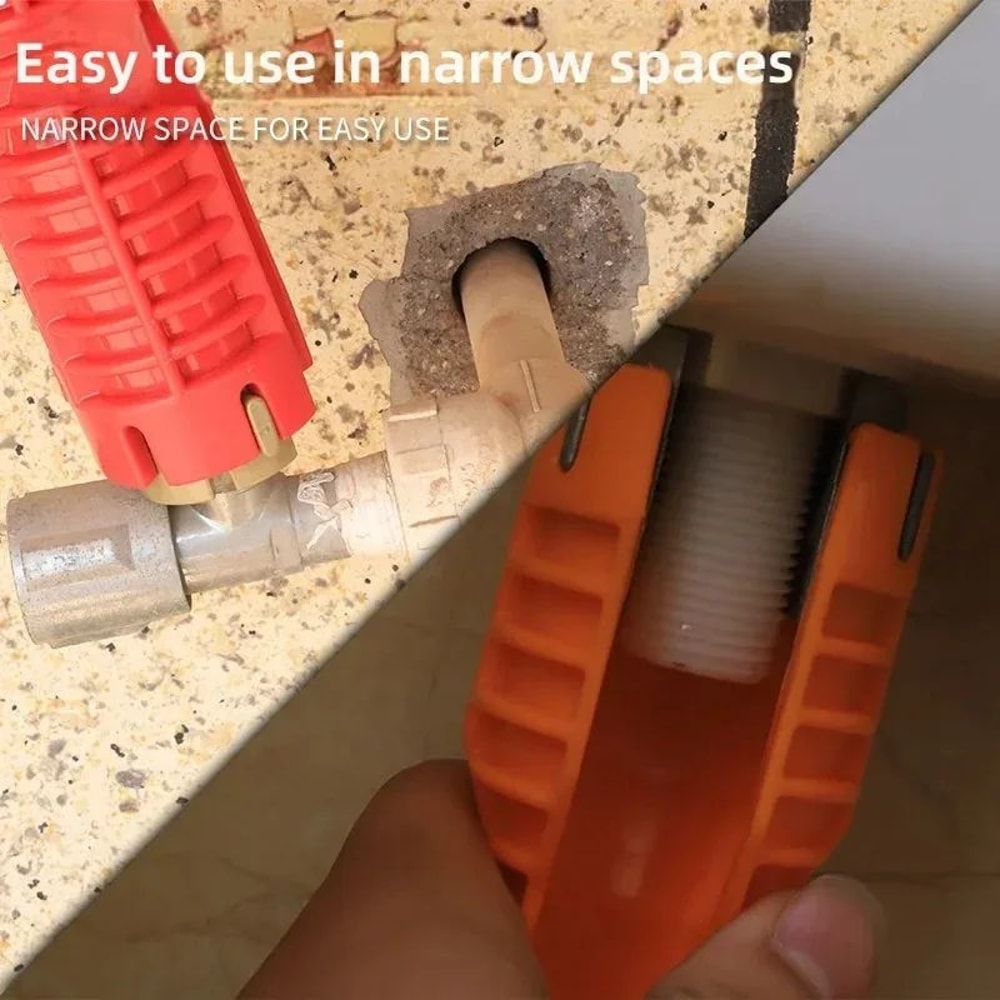 8in1 MultiFunctional Sink Faucet Wrench Universal LargeOpen Plumbing Tool For Bathroom Household 4